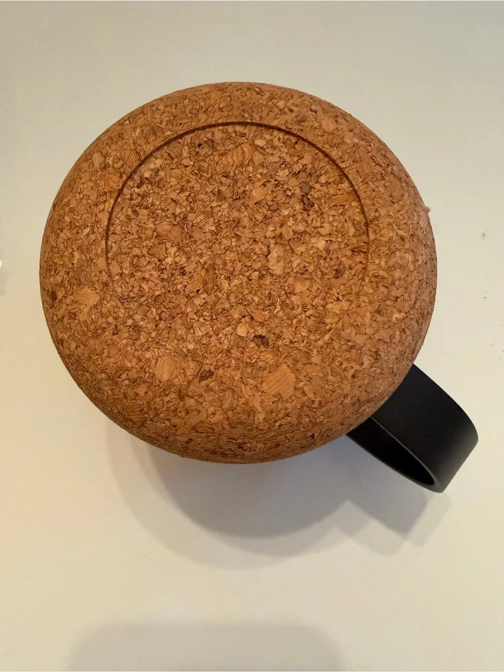 Asobu Puramic Ceramic Lined Vacuum Insulated Mug 16 oz Black Cork Base